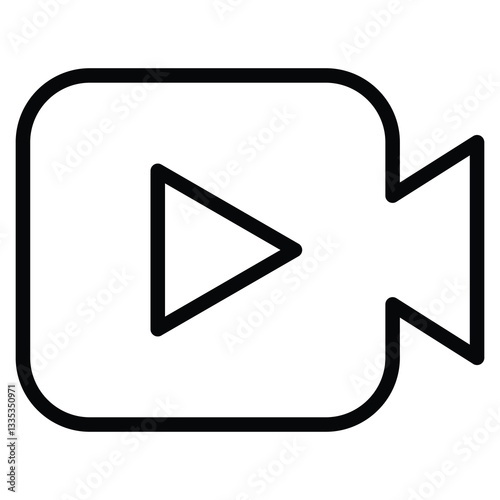 Video Camera icon line vector illustration