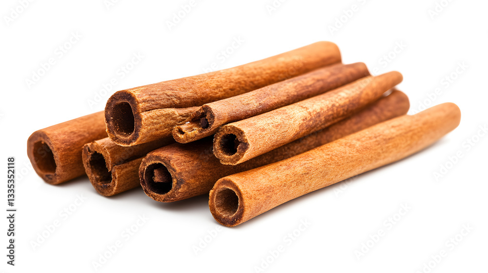 A bunch of cinnamon sticks are shown in a row A bunch of cinnamon sticks are shown in a row
