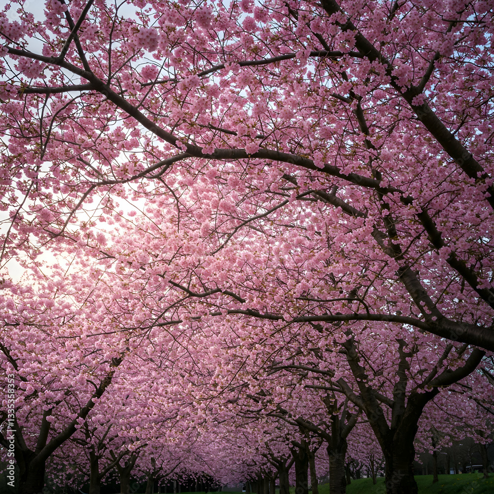 A time-lapse of cherry blossoms opening, symbolizing the fleeting beauty of spring A time-lapse of cherry blossoms opening, symbolizing the fleeting beauty of spring