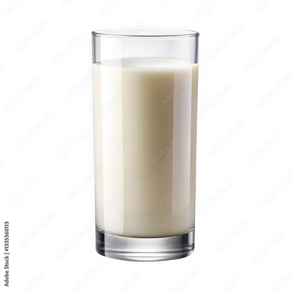 A tall, clear glass filled with fresh, creamy milk, resting on a clean surface, showcasing its smooth texture and inviting color. A tall, clear glass filled with fresh, creamy milk, resting on a clean surface, showcasing its smooth texture and inviting color.