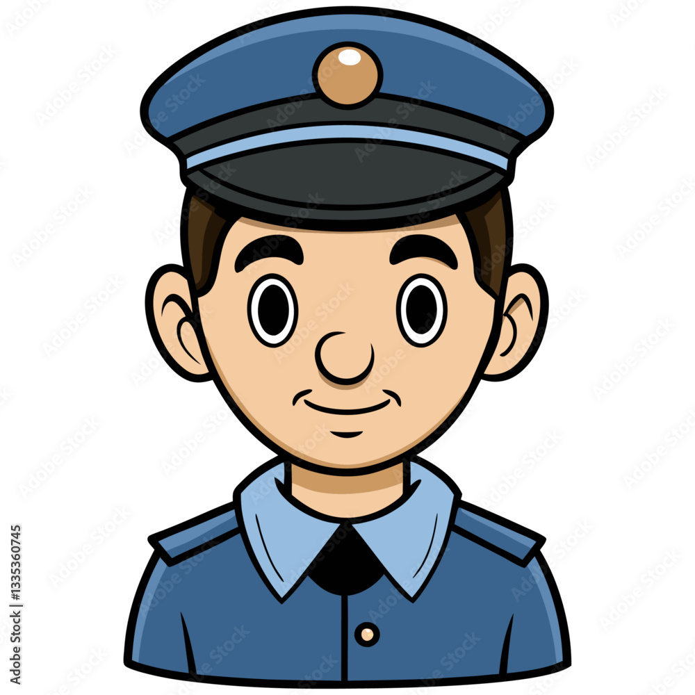 Friendly cartoon police officer illustration
Friendly cartoon police officer illustration