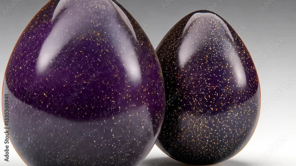 Speckled Purple Eggs: A Study in Contrast and Texture