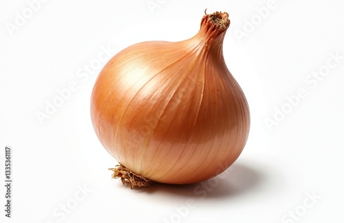 Wallpaper Mural Fresh whole onion isolated on clean white background. Raw organic golden brown vegetable ingredient for healthy cooking, culinary projects. Recipe food blog kitchen design cutout studio shot. Torontodigital.ca