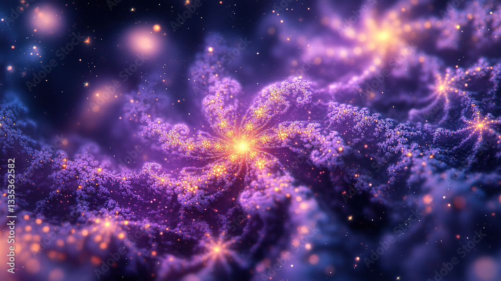 Exploring cosmic galaxies a vibrant journey through space digital art abstract universe celestial perspective