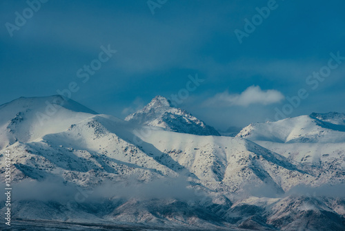 Wallpaper Mural Winter snowy mountain peaks in Kyrgyzstan Torontodigital.ca