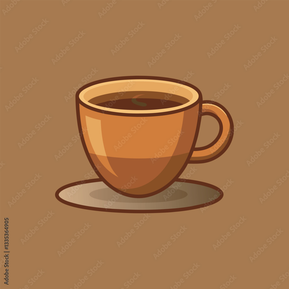 Obraz premium Coffee cup cartoon vector art Illustration