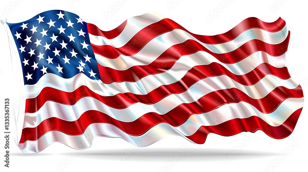 Obraz premium American flag for Memorial Day, 4th of July, Labour Day. Independence Day.