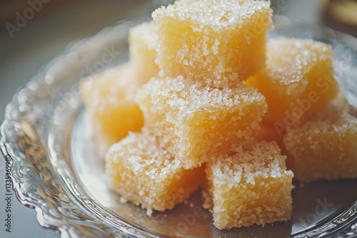 Semolina cake drenched in syrup