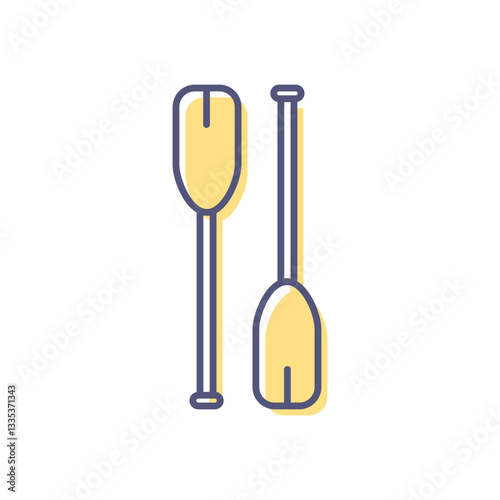 Oar Vector icon