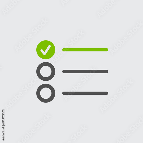 Minimalistic Checklist Icon...