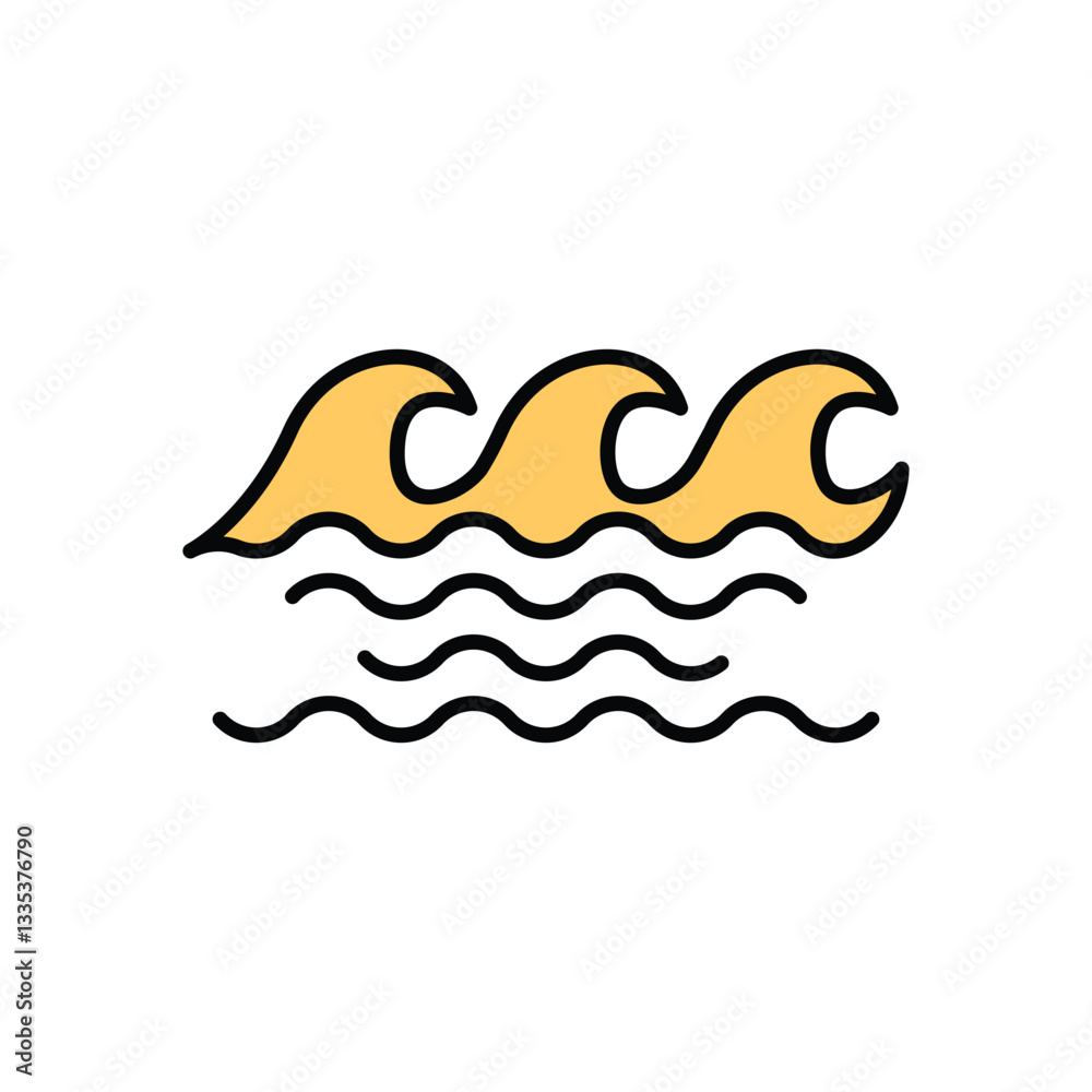 Waves Vector icon Waves Vector icon