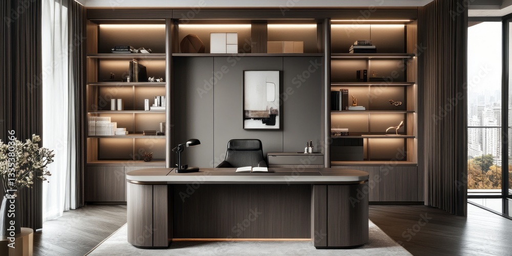 A well designed modern office space with luxurious features