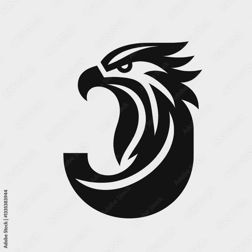 Fototapeta premium Stealth Eagle Logo Sleek, Smart and Tactical