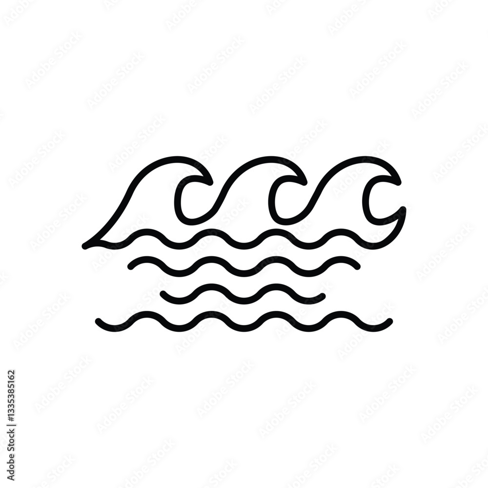 Waves Vector icon Waves Vector icon