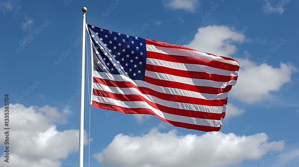 Obraz premium american flag in the sky