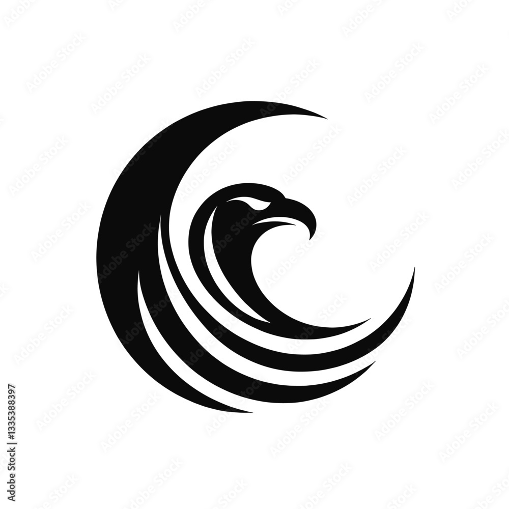 Minimalist Black Eagle Logo for Professional Branding Minimalist Black Eagle Logo for Professional Branding
