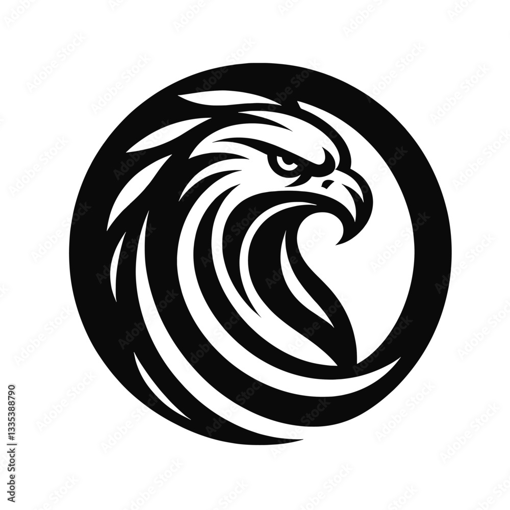 Elegant Black Eagle Logo for Professional Branding Elegant Black Eagle Logo for Professional Branding
