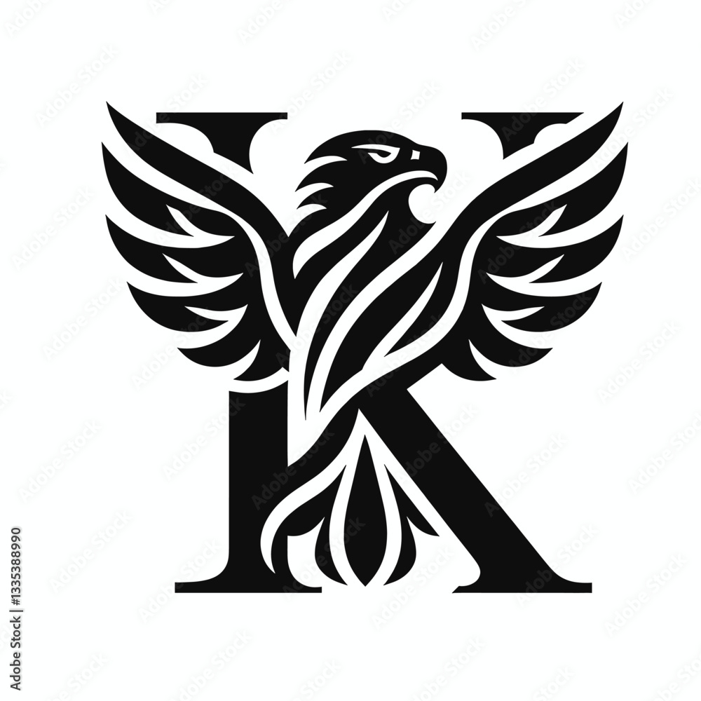 Obraz premium Timeless Black Eagle Logo for Professional Branding