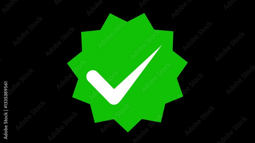Tick check mark check button icon, Check mark icon symbol, abstract Check mark sign, check mark animation	