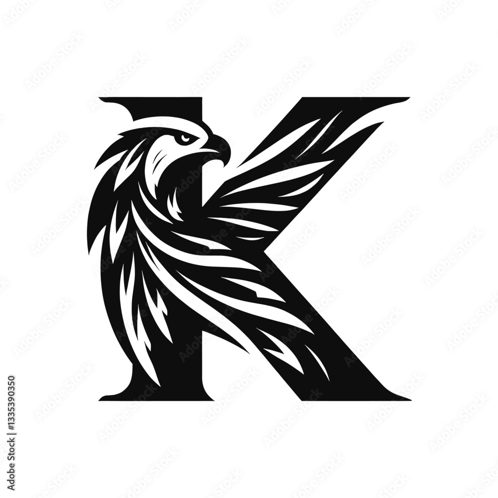 Naklejka premium Athletic Eagle Logo Ideal for Sports Teams and Fitness