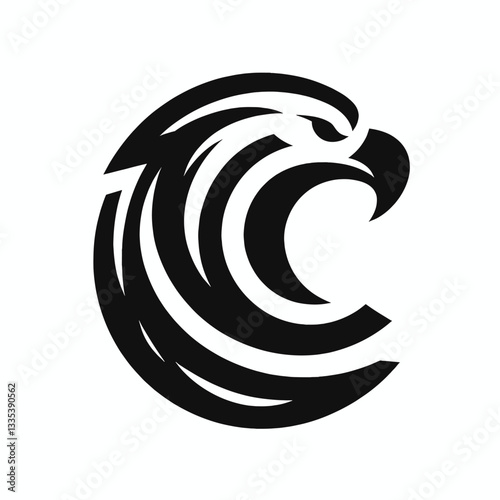 Dominant Black Eagle Logo for Professional Branding