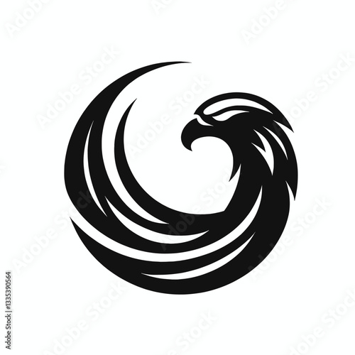 Disciplined Black Eagle Logo for Professional Branding