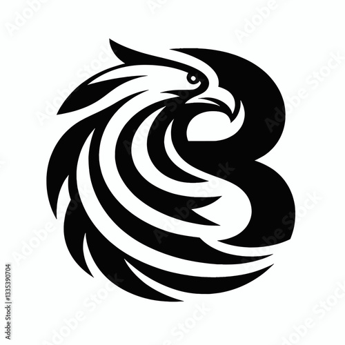 Fearsome Black Eagle Logo for Professional Branding
