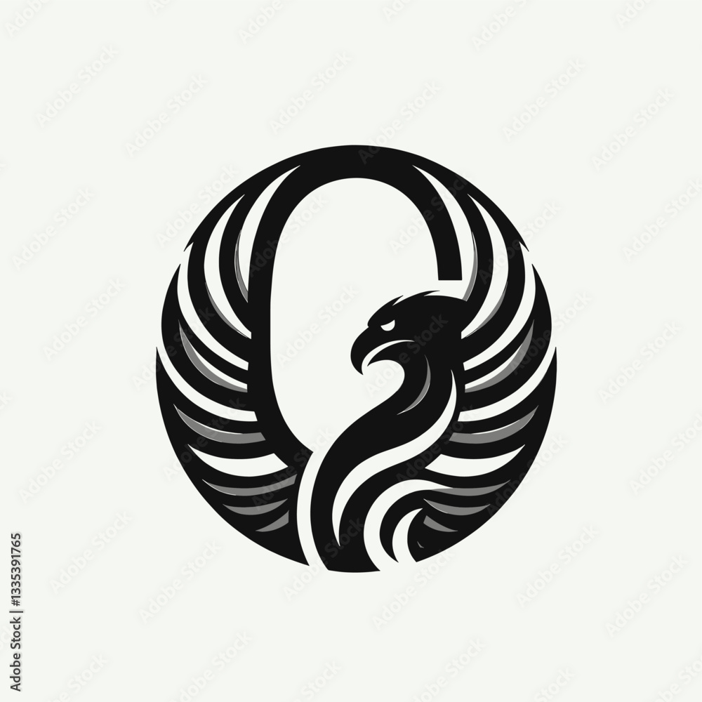 Fototapeta premium Victorious Black Eagle Logo for Professional Branding