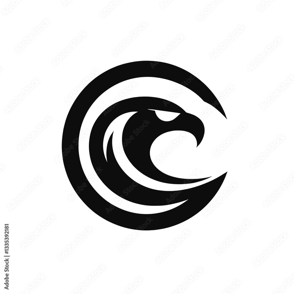 Monumental Black Eagle Logo for Professional Branding Monumental Black Eagle Logo for Professional Branding