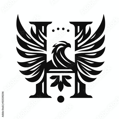Blacken Eagle Logo Premium and Luxury Business Branding