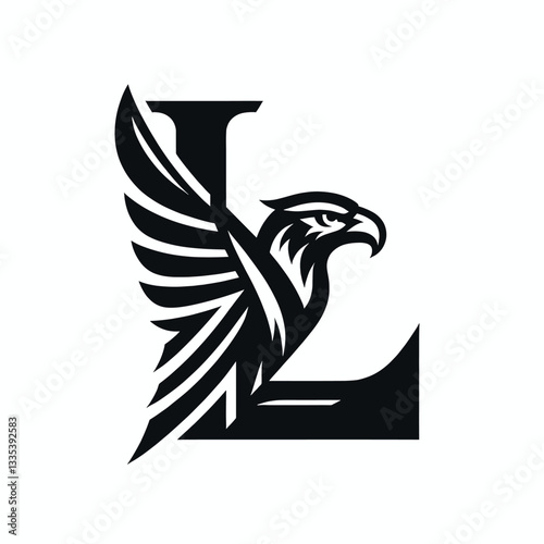 Airborne Eagle Logo Representing Speed and Freedom