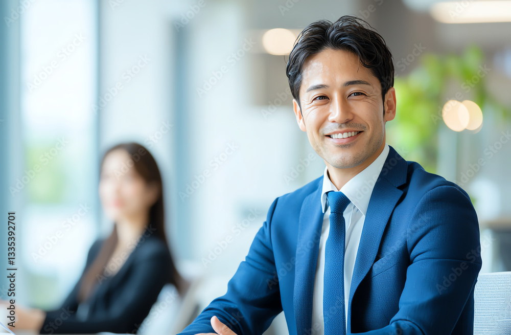 A professional businessman smiling confidently at the camera, showcasing a positive attitude in a modern office environment, reflecting ambition and professionalism. A professional businessman smiling confidently at the camera, showcasing a positive attitude in a modern office environment, reflecting ambition and professionalism.