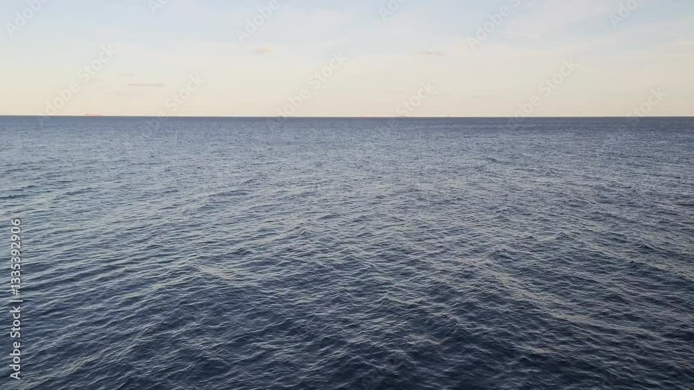 Deep blue sea with moving rippled waves, open water in scenic seascape Deep blue sea with moving rippled waves, open water in scenic seascape