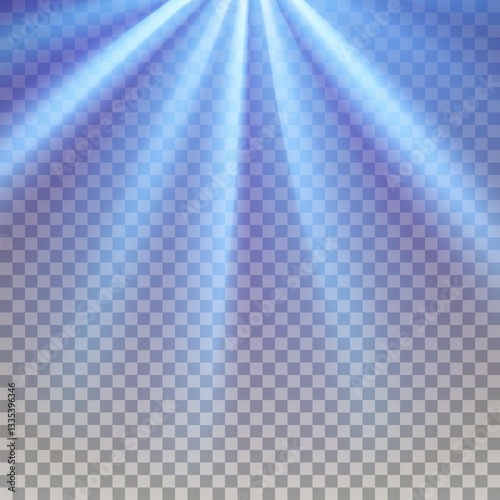 Obraz na płótnie Glowing light burst, Optical blue light effect. png Vector lens glare leakage glare reflection effect. w salonie