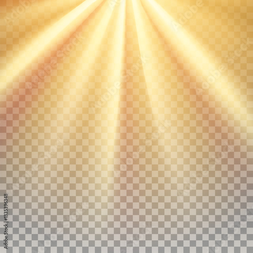Obraz na płótnie Glowing light burst, Optical yellow-orange light effect. png Vector lens glare leakage glare reflection effect. w salonie