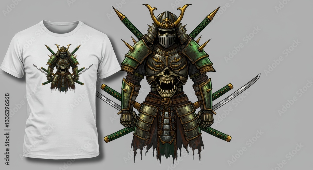 Fototapeta premium Minimalist Deer Silhouette in Forest Landscape