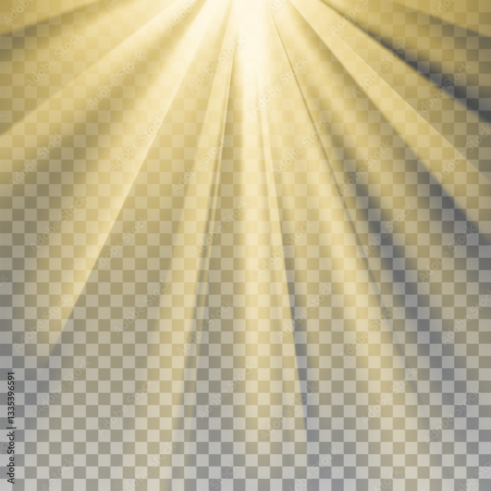 Glowing light burst, Optical yellow-orange light effect. png Vector lens glare leakage glare reflection effect.
