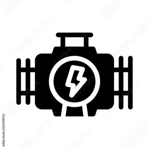 electric motor glyph icon