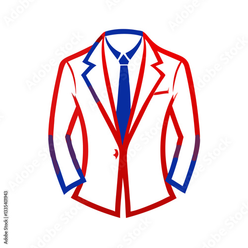 Stylish suit icon showcasing elegance, fashion concept