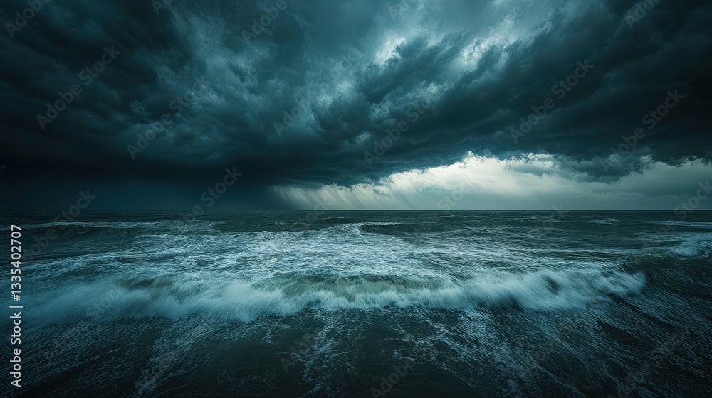 Stormy waves clash with dark skies oceanfront landscape photography dramatic environment wide viewpoint nature's fury Stormy waves clash with dark skies oceanfront landscape photography dramatic environment wide viewpoint nature's fury
