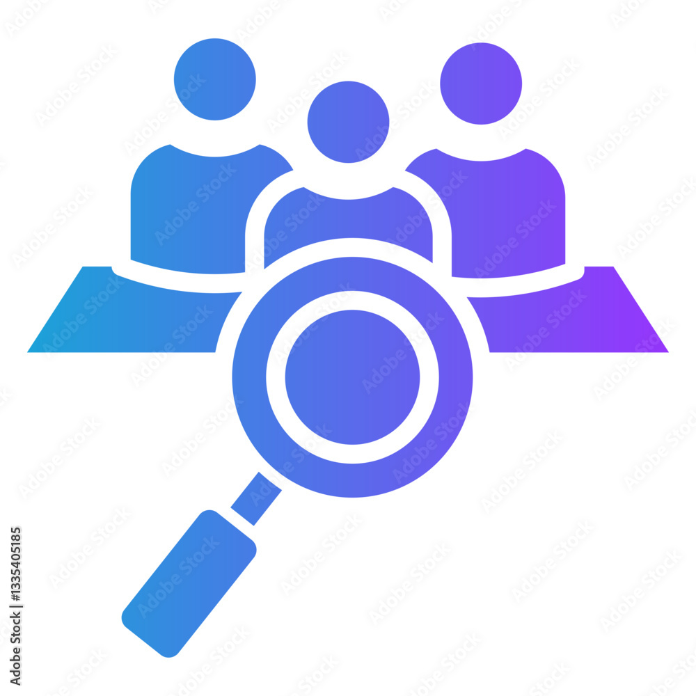 Human Resource glyph gradient icon Human Resource glyph gradient icon