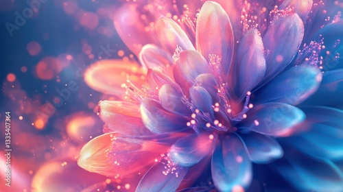 Neon Bloom nature background