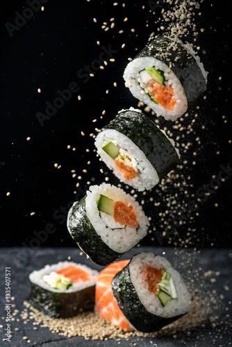 sushi with salmon