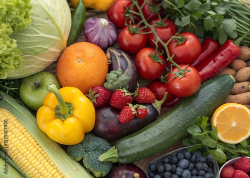 fresh vegetables on the market