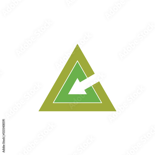 Free Download A sharp geometric triangle letter C logo showcasing structure and minimal elegance with editable vector brand identity. - GFXLoad