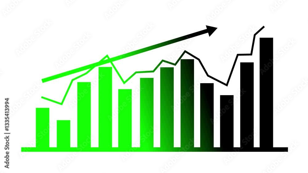 Business Bar Chart with Fluctuating Line Graph, Business bar chart with a line graph overlay, showing fluctuating data trends Business Bar Chart with Fluctuating Line Graph, Business bar chart with a line graph overlay, showing fluctuating data trends