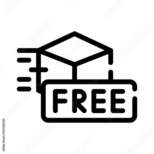 free shipping line icon