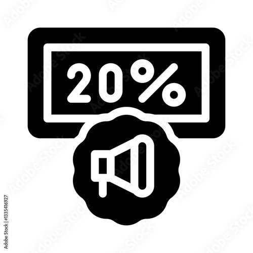clearance sale glyph icon