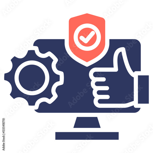 System Reliability glyph color icon