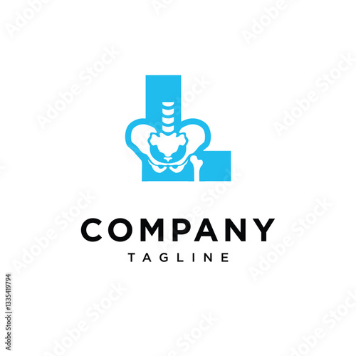 Letter L Pelvic Surgery Logo Icon Vector